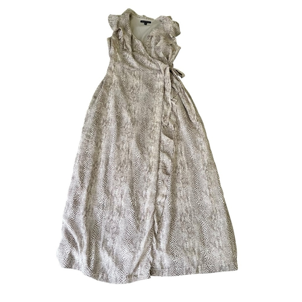 Banana Republic Maxi Wrap Snake Print Sleeveless
Ruffle V-neck Dress Sz 2 - Picture 4 of 12